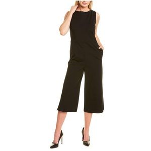 Lafayette 148 New York Rooney Sleeveless Cropped Jumpsuit in Black Size XL NWT